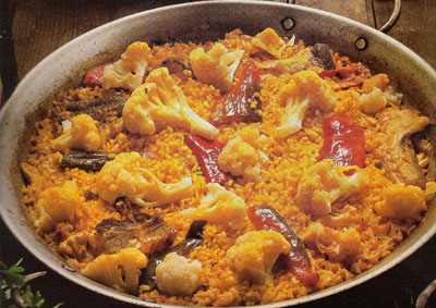 Baked Rice with Cod and Cauliflower