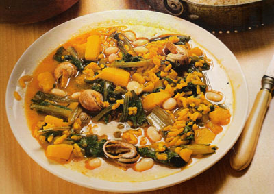 Rice with Beans and Chard